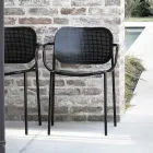 Outdoor Chair with Metal Armrests Made in Italy 2 Pieces - Synergy Viadurini