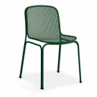 Outdoor Stackable Metal Chair Made in Italy, 4 Pieces - Prunella Viadurini
