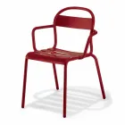 Outdoor Stackable Aluminum Chair Made in Italy, 4 Pieces - Ulyssa Viadurini