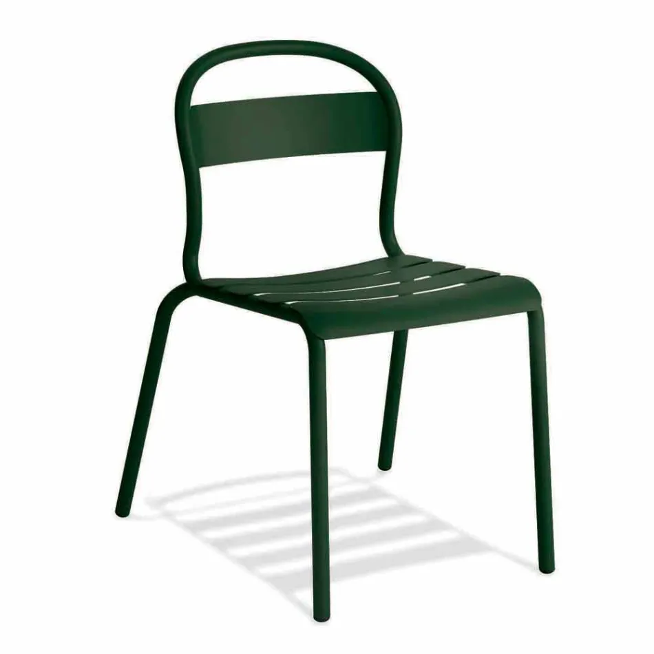 Outdoor Stackable Aluminum Chair Made in Italy, 4 Pieces - Ulyssa Viadurini