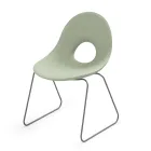 Outdoor Chair in Polyethylene and Iron Base Made in Italy 2 pieces - Ashley Viadurini