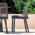 Design outdoor chair in fabric and aluminum, Emma by Varaschin