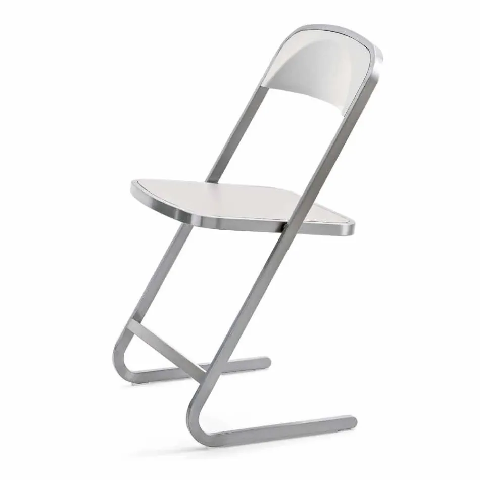 Stackable Garden Chair in Steel Modern Design Made in Italy - Boston Viadurini