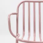 Metal Garden Chair with Armrests Made in Italy 2 Pieces - Simply Viadurini