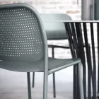 Garden Chair in Painted Metal Made in Italy 2 Pieces - Synergy Viadurini