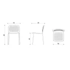 Garden Chair in Painted Metal Made in Italy 2 Pieces - Synergy Viadurini