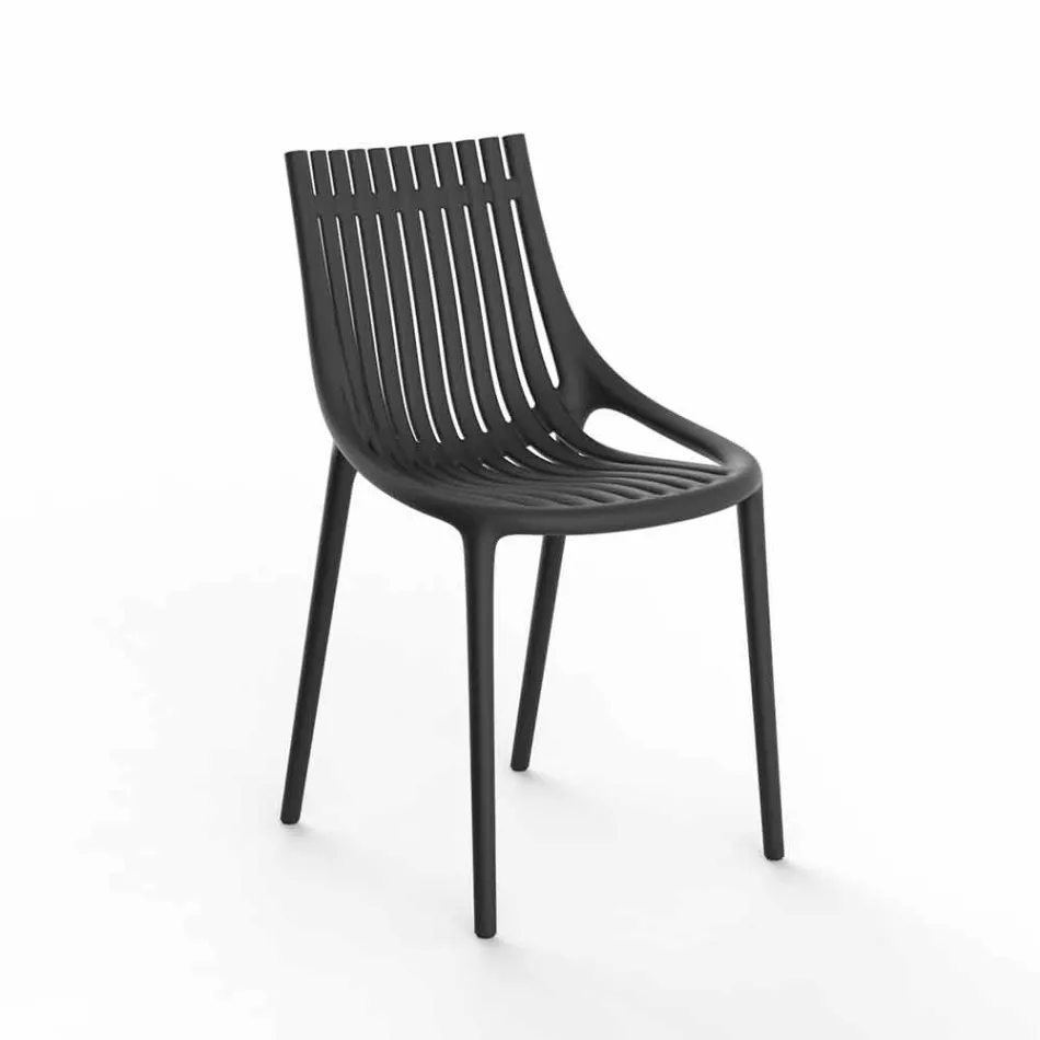 Stackable Colored Plastic Garden Chair 4 Pieces - Ibiza by Vondom Viadurini