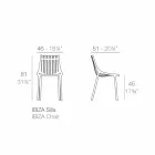 Stackable Colored Plastic Garden Chair 4 Pieces - Ibiza by Vondom Viadurini