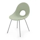 Garden Chair in Polyethylene and Aluminum Base Made in Italy - Ashley Viadurini
