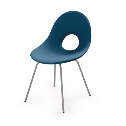 Garden Chair in Polyethylene and Aluminum Base Made in Italy - Ashley Viadurini