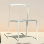Garden Chair in Textilene and Aluminum Base Made in Italy - Milanka Viadurini