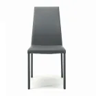 Indoor Chair with Structure and Seat in Coated Steel Made in Italy - Padua Viadurini