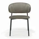 Dining Chair with Velvet Seat and Backrest Made in Italy - Livorno Viadurini