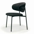 Dining Chair with Velvet Seat and Backrest Made in Italy - Livorno Viadurini