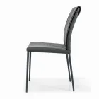 Living Room Chair with Steel Legs and Fabric Seat - Amalfi Viadurini