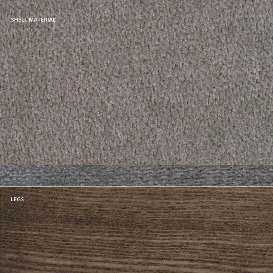 Living room chair in fabric and modern wood made in Italy, Oriella Viadurini