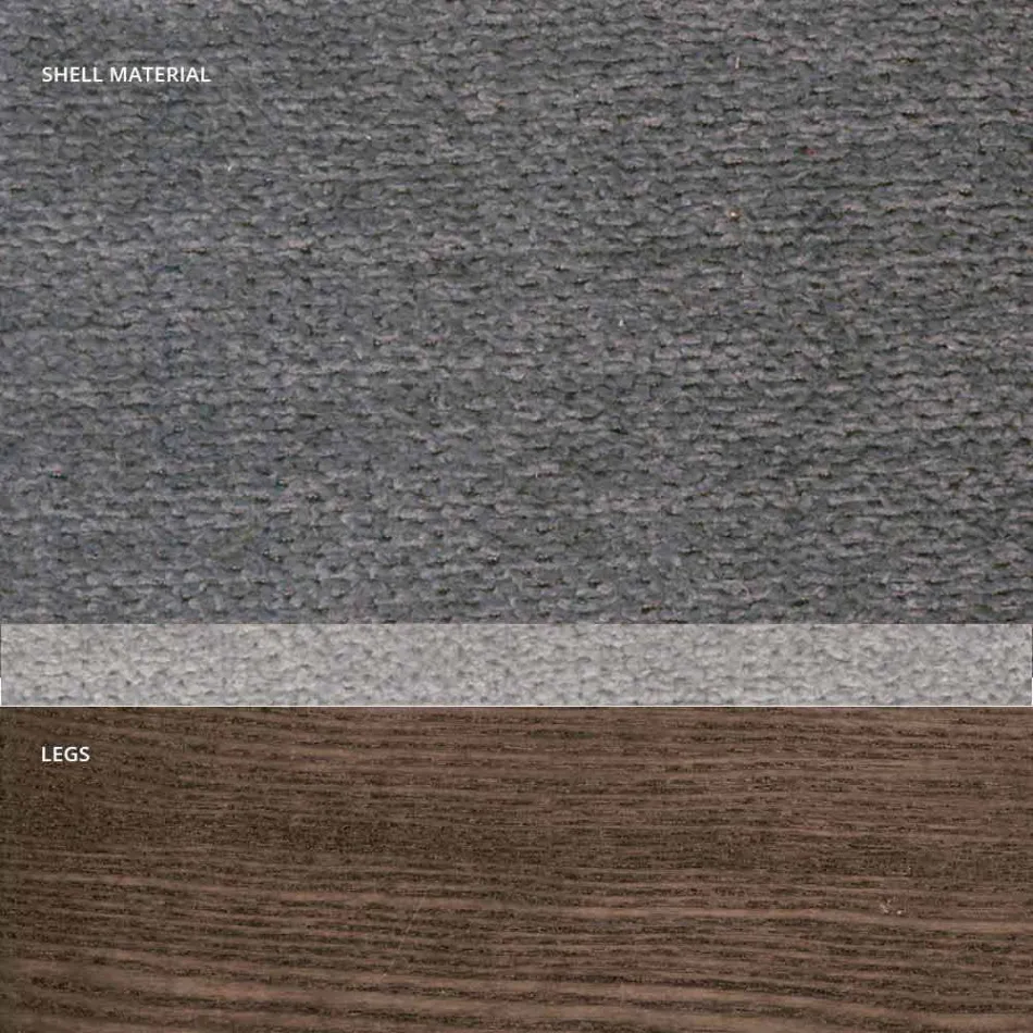 Living room chair in fabric and modern wood made in Italy, Oriella Viadurini