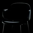 Living Room Chair Made of Steel and Velvet Made in Italy - Foggia Viadurini