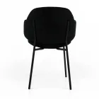 Living Room Chair Made of Steel and Velvet Made in Italy - Foggia Viadurini