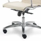 Office chair with monocoque in imitation leather made in Italy Agata Viadurini