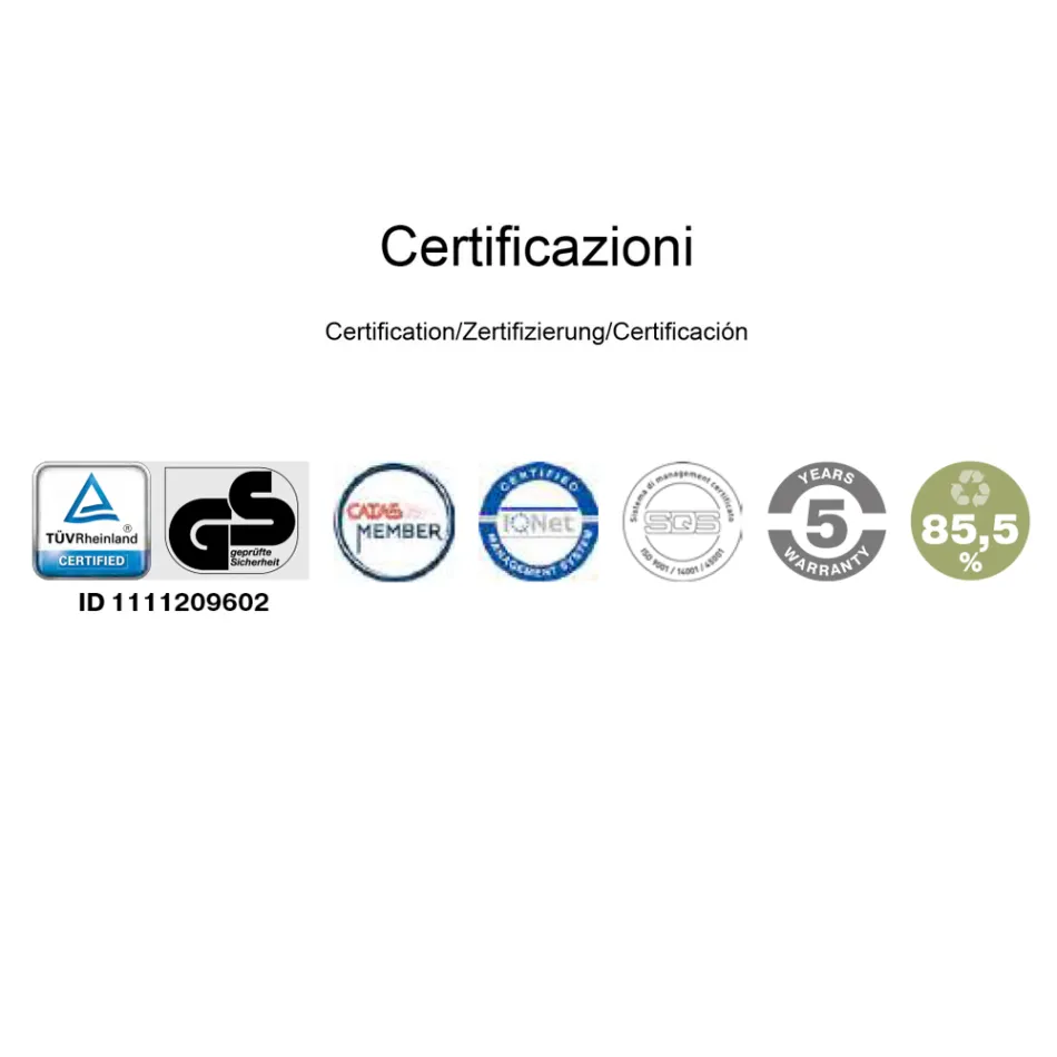 Ergonomic Sled Office Chair with Armrests Made in Italy - Filanna Viadurini