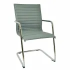 Ergonomic Sled Office Chair with Armrests Made in Italy - Filanna Viadurini