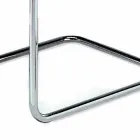 Leather Office Chair with Chromed Steel Structure Made in Italy - Elite Viadurini