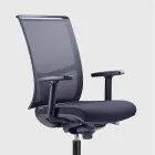 Semi-Directional Office Chair in Tecnorete and Black Fabric - Vespasiano Viadurini