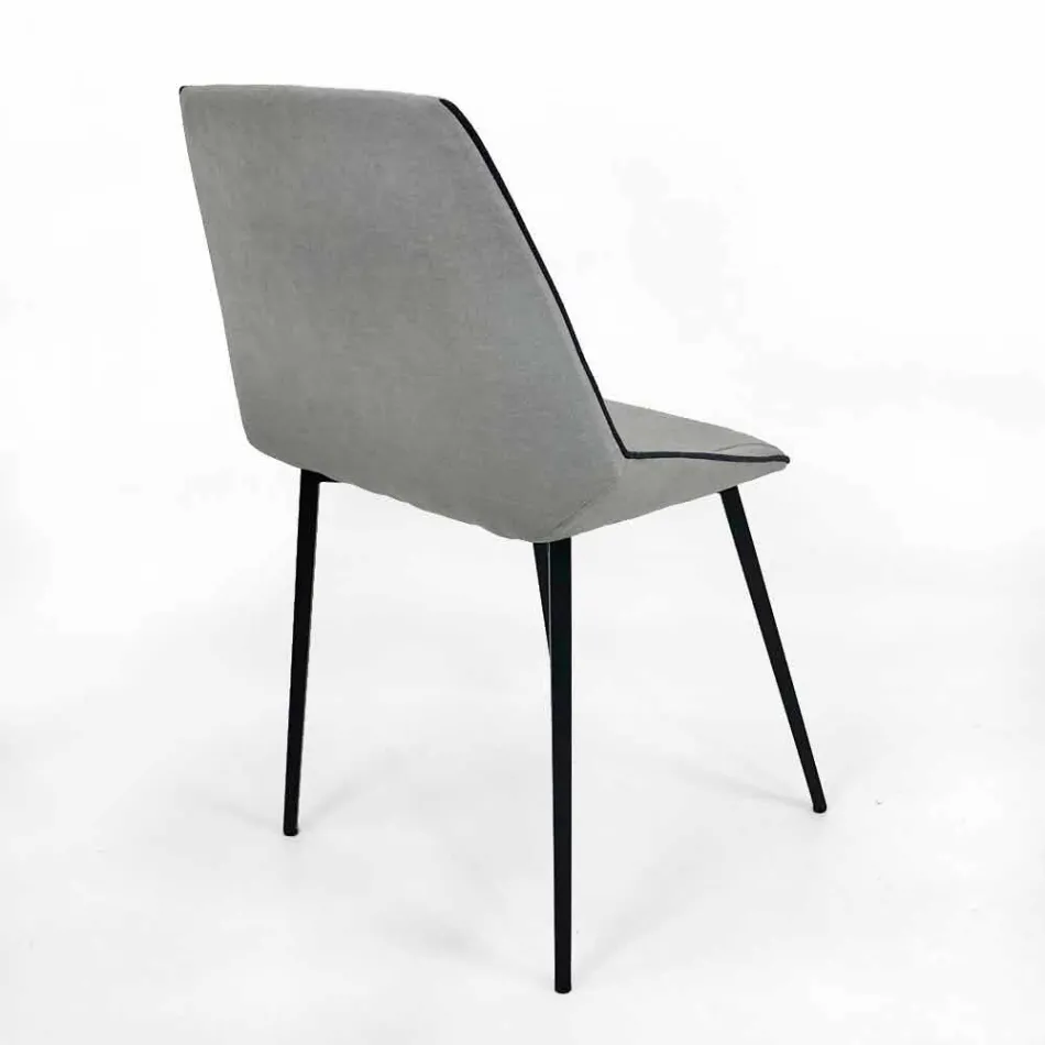 Design chair in fabric with square legs made in Italy, 4 pieces - Oriella Viadurini