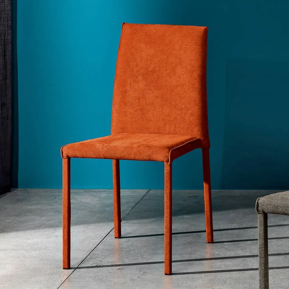 Designer fabric dining room chair made in Italy, Conny Viadurini