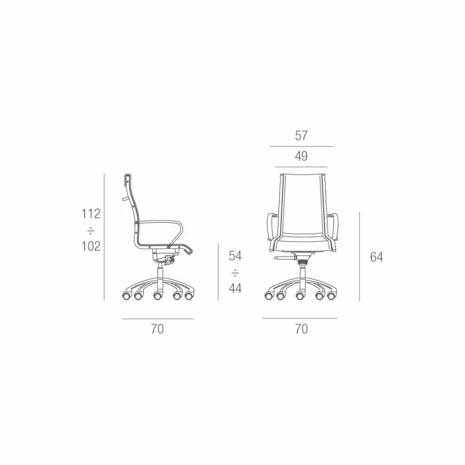 Design executive chair produced in Italy in Agata network Viadurini