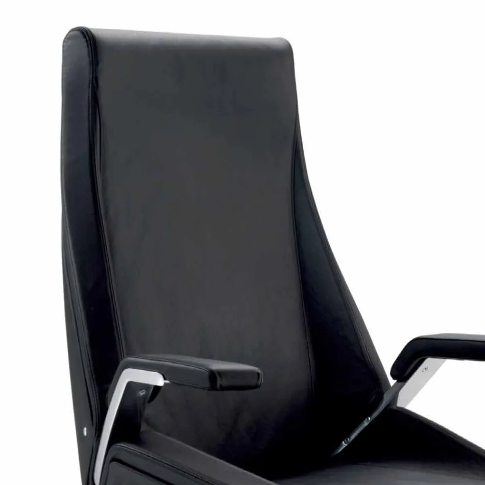 Executive chair in beech leather Ada Angelo Pinaffo & Gorgi Viadurini