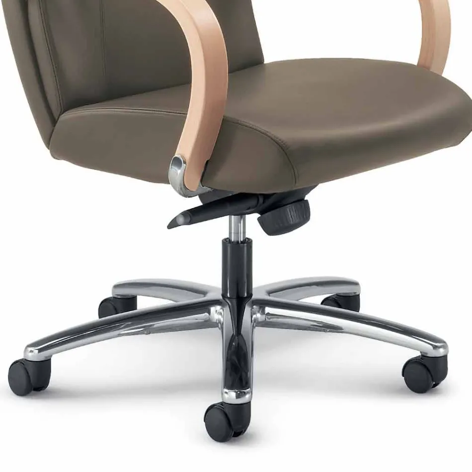 Directional chair in real cowhide type modern Amber flower Viadurini