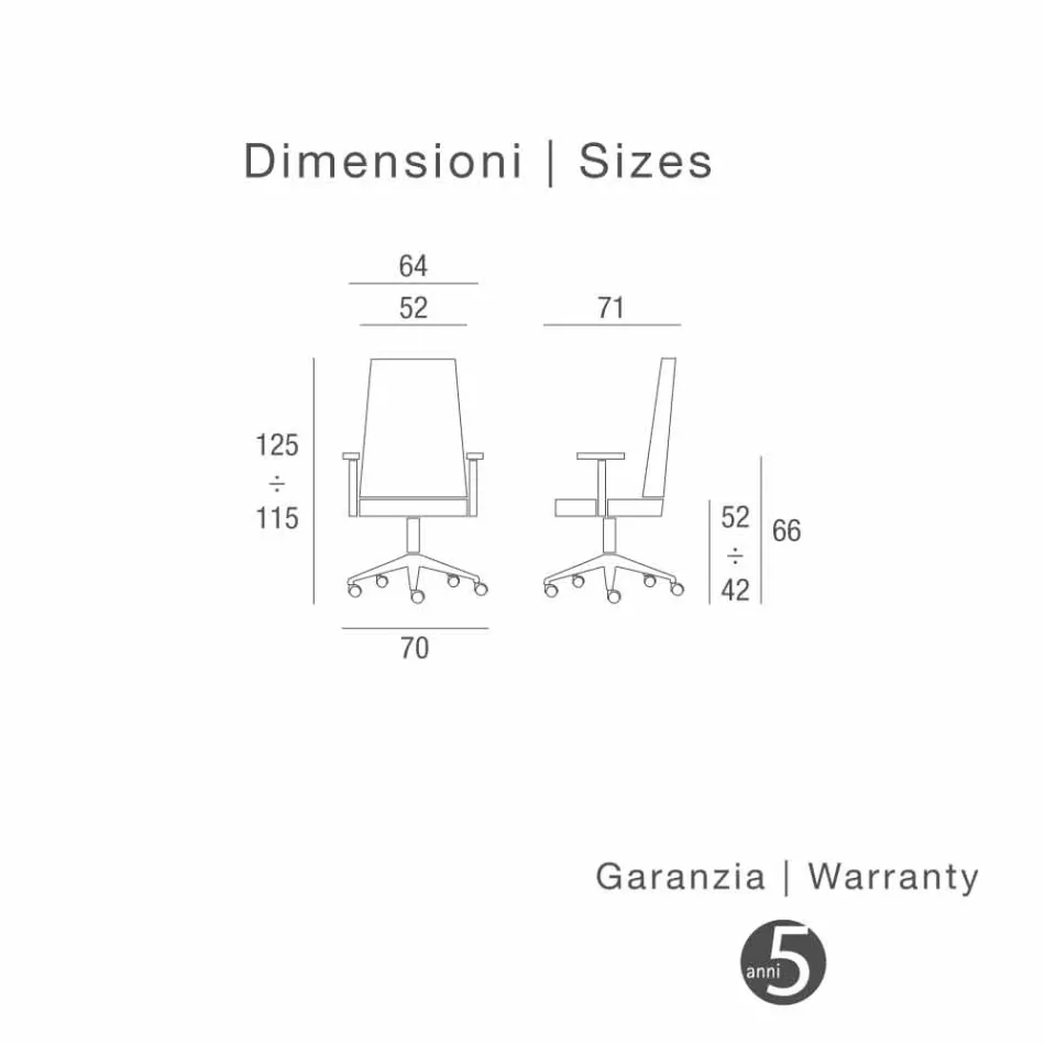 Directional chair in real cowhide type modern Amber flower Viadurini