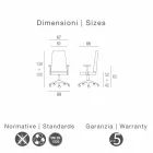 Contemporary directional executive chair Edda, made in Italy Viadurini