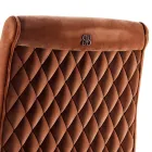 Upholstered solid wood living chair Grilli Zarafa made in Italy Viadurini