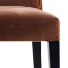 Upholstered solid wood living chair Grilli Zarafa made in Italy Viadurini