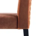 Upholstered solid wood living chair Grilli Zarafa made in Italy Viadurini