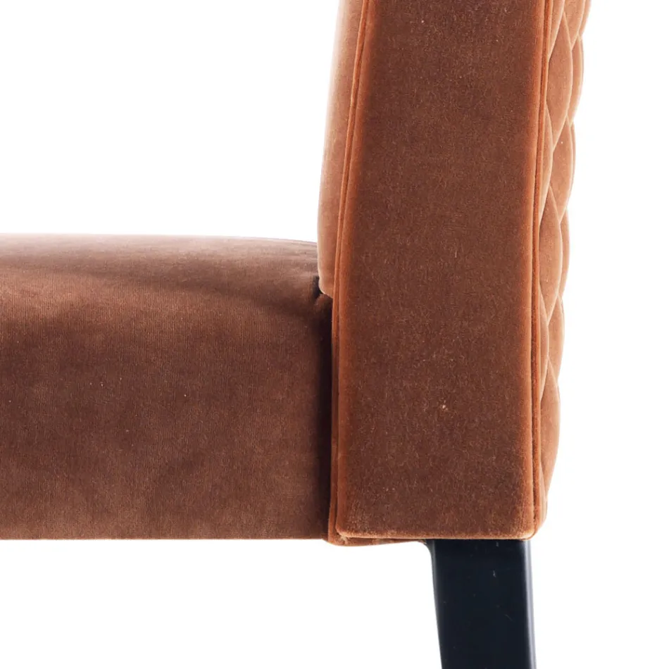 Upholstered solid wood living chair Grilli Zarafa made in Italy Viadurini