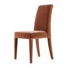 Upholstered solid wood living chair Grilli Zarafa made in Italy Viadurini