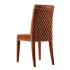 Upholstered solid wood living chair Grilli Zarafa made in Italy Viadurini