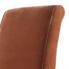 Upholstered solid wood living chair Grilli Zarafa made in Italy Viadurini