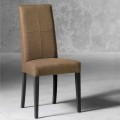 Modern lined chair in beech wood made in Italy, Ponza