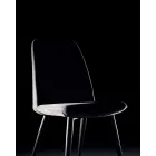 Upholstered Dining Room Chair with Lacquered Steel Base - Grain Viadurini