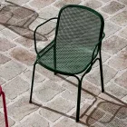 Stackable Outdoor Metal Chair Made in Italy, 4 Pieces - Verna Viadurini