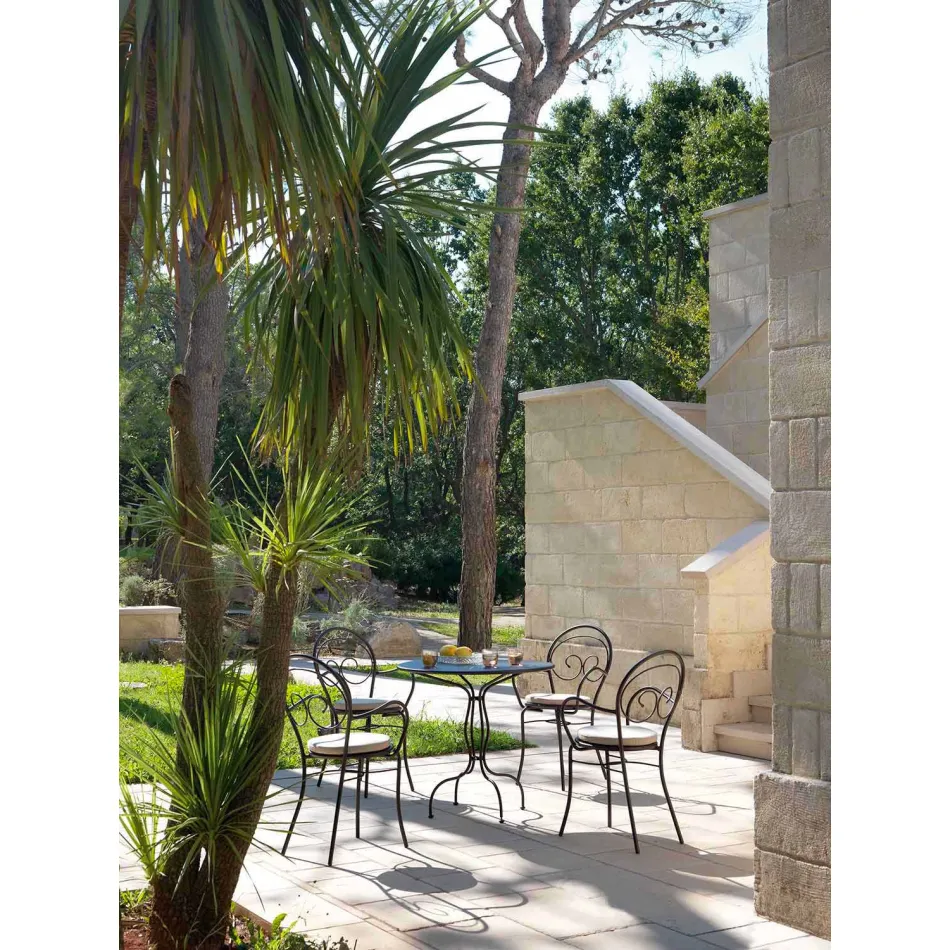 Stackable Outdoor Chair in Metal Made in Italy, 2 Pieces - Authority Viadurini