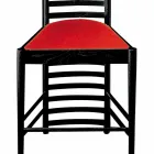 Chair in Black Painted Ash with Seat in Cotton Made in Italy - Merapio Viadurini