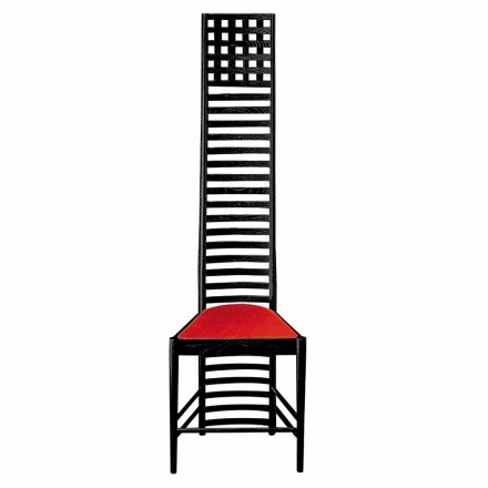 Chair in Black Painted Ash with Seat in Cotton Made in Italy - Merapio Viadurini