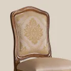 Classic Wooden Chair with Luxury Upholstered Fabric Made in Italy - Majesty Viadurini