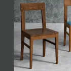 Chair in Masello Beech Wood Kitchen Design Made in Italy - Sofia Viadurini